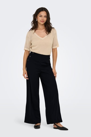Pantalon taille haute - Noir
