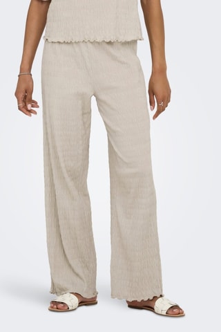 Pantalon taille haute - Beige