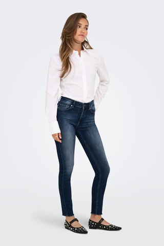 Jean skinny en coton biologique - Bleu foncé