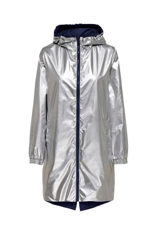 Parka réversible à capuche - Argenté et bleu marine