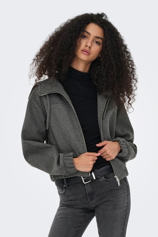 Veste à capuche - Gris foncé chiné