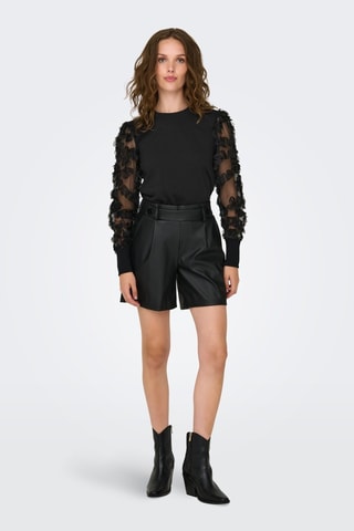 Top bi-matière - Noir