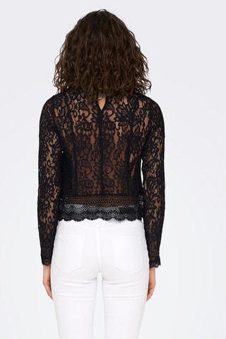 Top en dentelle - Noir