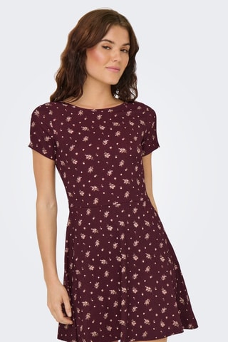 Robe courte regular - Bordeaux