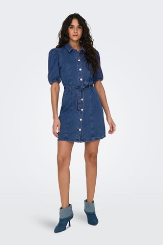 Robe chemise en jean - Bleu