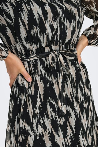 Robe courte - Noir et beige