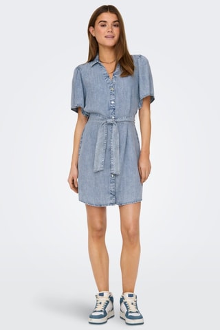 Robe chemise en denim - Bleu clair