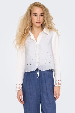 Chemisier en coton biologique - Blanc