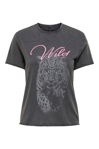 T-shirt regular en coton biologique - Gris foncé