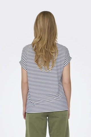 T-shirt - Blanc et bleu marine