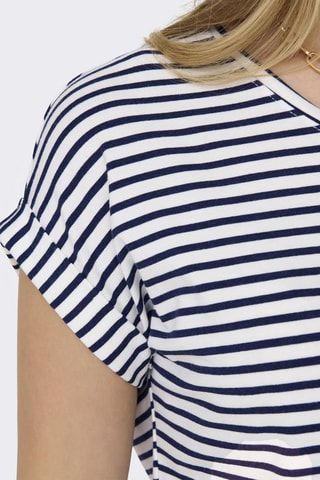 T-shirt - Blanc et bleu marine
