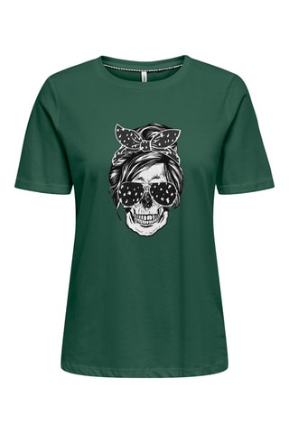 T-shirt regular en coton biologique - Vert foncé