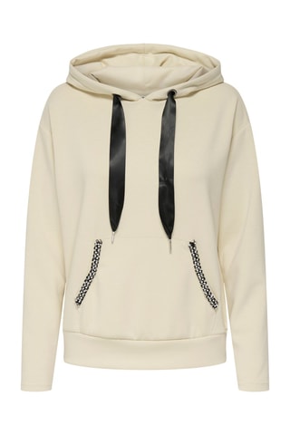 Sweat regular à capuche - Beige