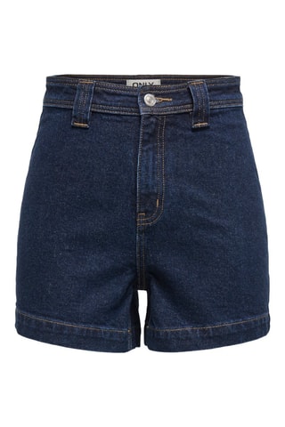 Short en jean taille haute - Bleu foncé