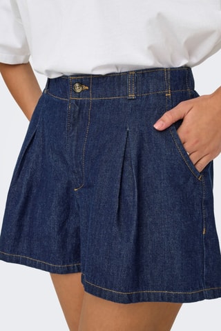 Short en jean taille haute - Blue marine