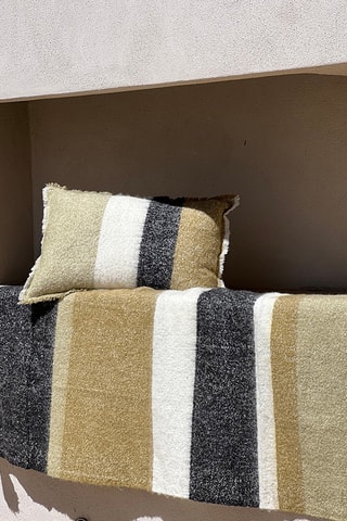 Copricuscino in lana Calypso - Dorato  - 50 x 80 cm