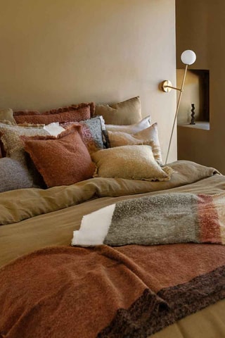 Copricuscino in lana Calypso - Kaki - 40 x 60 cm