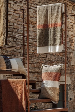 Copricuscino in lana Calypso - Kaki - 50 x 80 cm