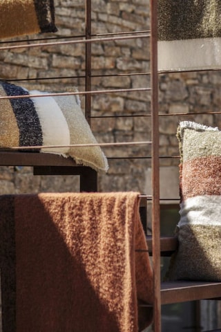 Copricuscino in lana Calypso - Kaki - 50 x 80 cm