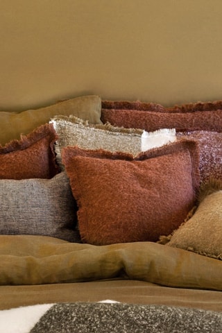 Copricuscino in lana Aspen - Mattone - 50 x 80 cm