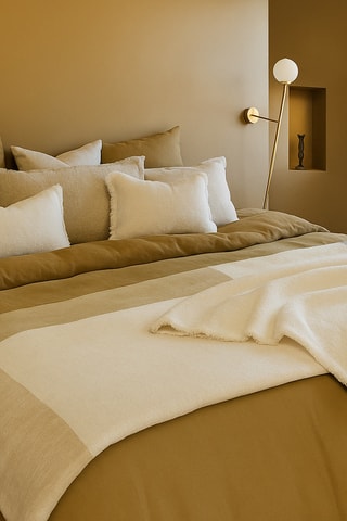 Copricuscino in lana Aspen - Avorio - 50 x 80 cm