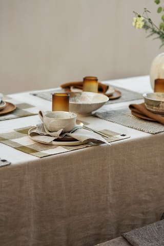 Tovaglia rettangolare in lino Zilia - Beige chiaro