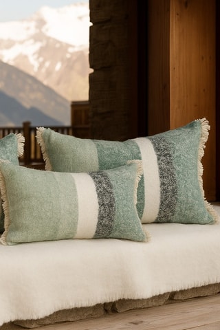 Copricuscino in lana Calypso - Celadon - 50 x 80 cm