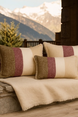 Copricuscino in lana Calypso - Lampone - 50 x 80 cm