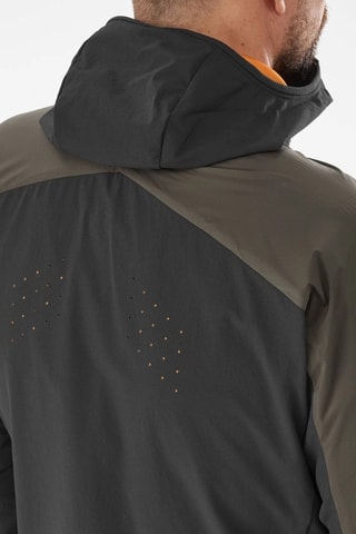 Giacca da sci da trekking con cappuccio Rutor - Nero e verde scuro