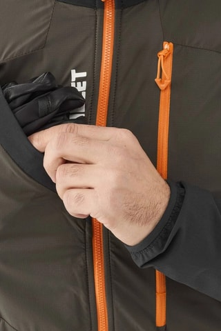 Giacca da sci da trekking con cappuccio Rutor - Nero e verde scuro