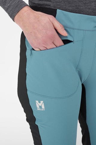 Pantaloni in pile Pierra - Petrolio e nero