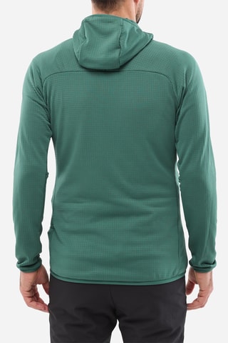 Giacca in pile con cappuccio Fusion - Verde scuro 