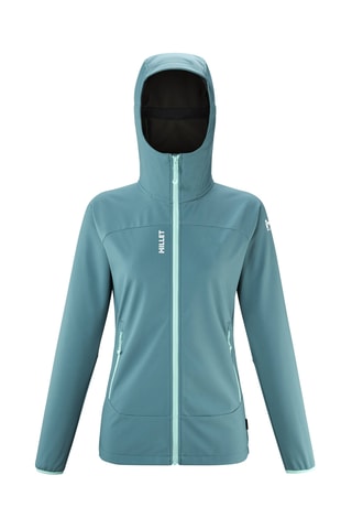 Giacca con cappuccio Softshell Fusion - Turchese