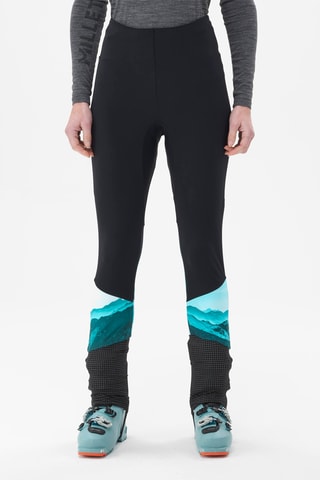 Pantaloni da sci a vita alta Pierra - Nero e verde acqua