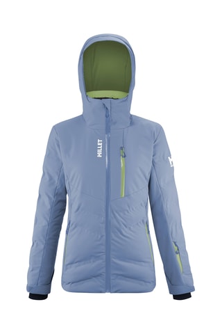 Piumino con cappuccio Monashee - Celeste