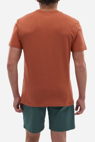 T-shirt in cotone bio Chamonix Typo - Rosso mattone