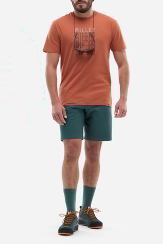 T-shirt in cotone bio Chamonix Typo - Rosso mattone