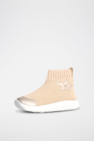 Tennis-chaussettes - Beige chiné