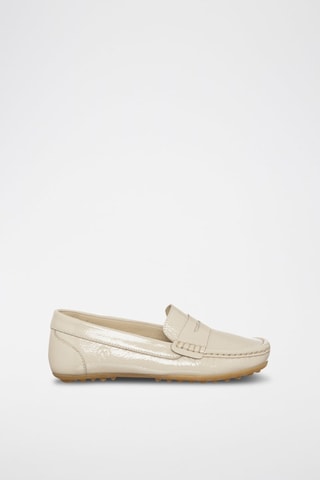 Leren Mocassins Beige