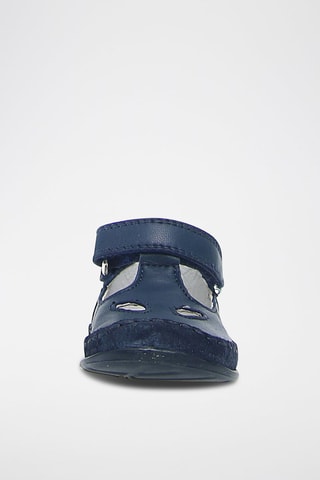 Salomé en cuir - Bleu marine