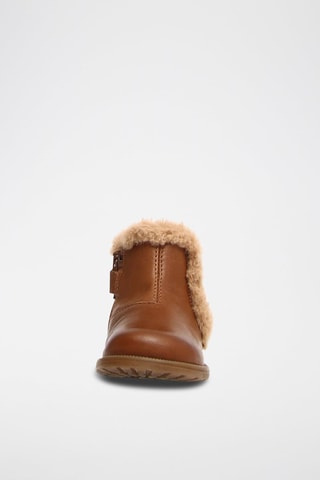 Bottines fourrées en cuir nappa Winter - Marron