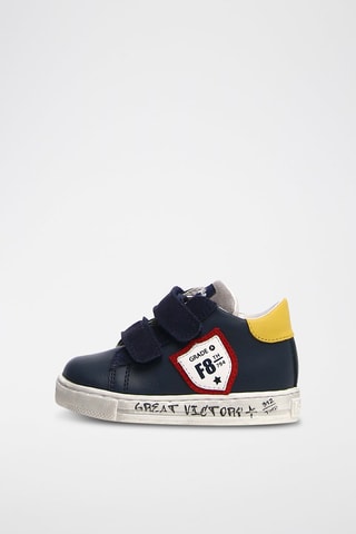 Leren Sneakers Marineblauw