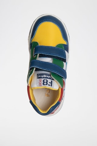 Leren Sneakers Petrolblauw