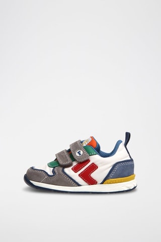 Leren Sneakers Grijs en Wit