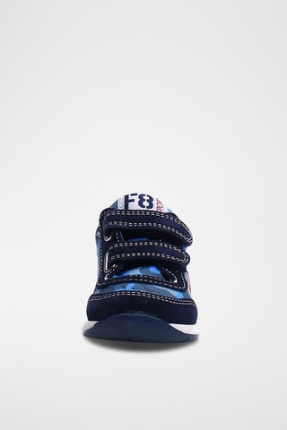 Baskets montantes en cuir de veau - Bleu marine