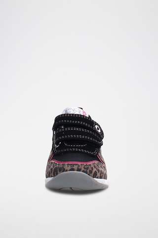 Baskets en nubuck - Noir et fuchsia