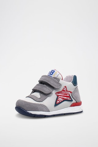 Baskets montantes en cuir - Gris