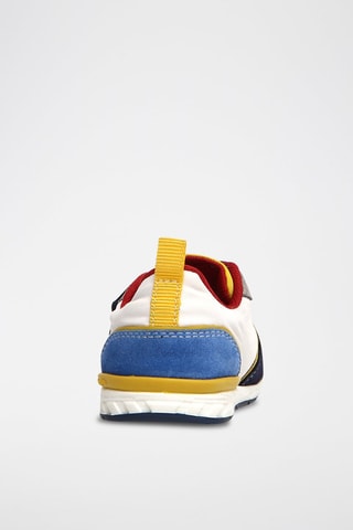 Leren Sneakers Marineblauw en Wit