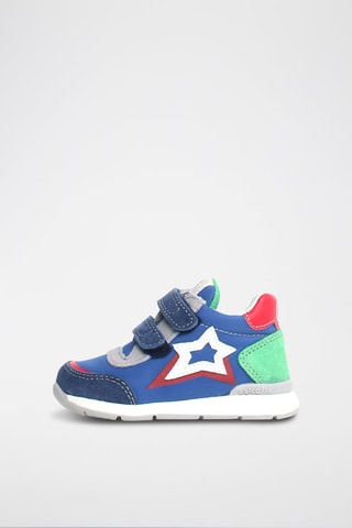 Leren Sneakers New Ferdi - Blauw en Grijs
