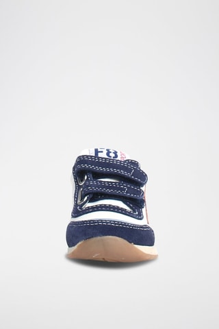 Leren Sneakers New Ferdi - Marineblauw en Wit